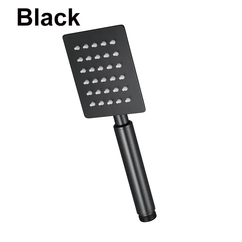 Square Black 304 нержавеющая сталь дождевая ручная насадка для душа Матовый душ для ванной комнаты водосберегающий опрыскиватель ручной душ - Цвет: Square Black