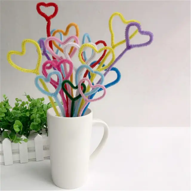 Children's Handmade DIY Toys 100 Roots Twisted Sticks Velvet DIY Handmade Materials Mixed Color Plush Material 5