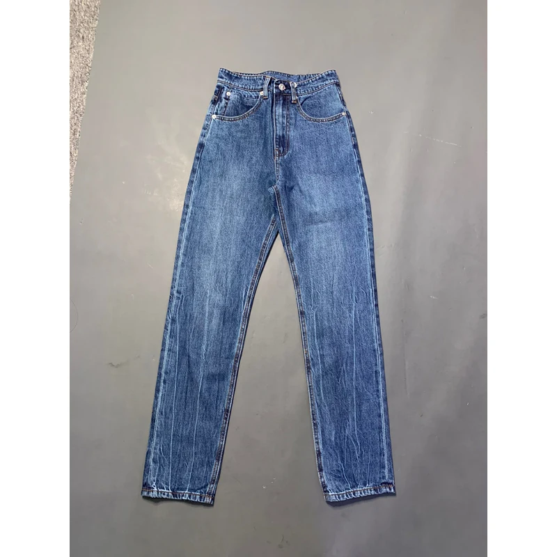 

New 11.10 Autumn Winter Fashion High Waist Straight Jeans Women Vintage Temperament Loose Casual Scratched Denim Pants