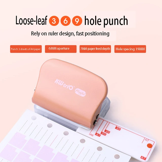 Fromthenon Paper Punch for A7 A6 A5 B5 Spiral Notebook 3/6/9 Holes Planner  DIY Loose-leaf Puncher Manual Scrapbooking Tools - AliExpress