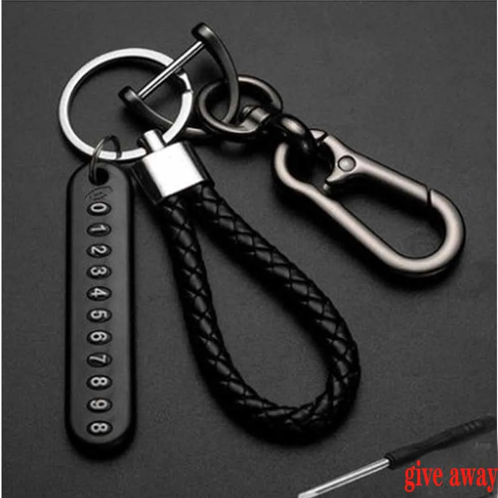 Pendant Keychain Key-Ring Punk-Accessorie Braided-Rope Gift Husband for High-Car Anti-Lost