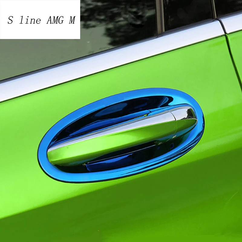 

Car Styling For Mercedes Benz C Class W205 GLC X253 Accessories Door Handle Strips Decoration Outer Door Bowl Covers Stickers Trim