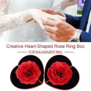 

Heart-shaped rotating rose lifting proposal box I2G1