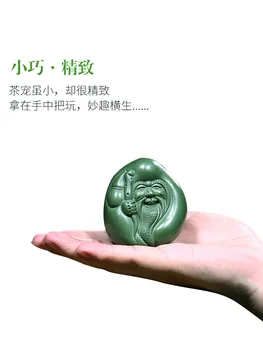 

Ancient Yue Tang Yixing Sculpture Yixing Manual Tea Play Goods Of Furniture For Display Rather Than For Use Peach-shaped Mantou