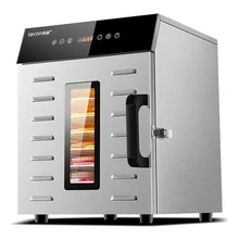 Еда Дегидратор Сухофрукты машина бытовых и коммерческих Smart Touch 8-слой Ёмкость визуальный дверь с подсветкой