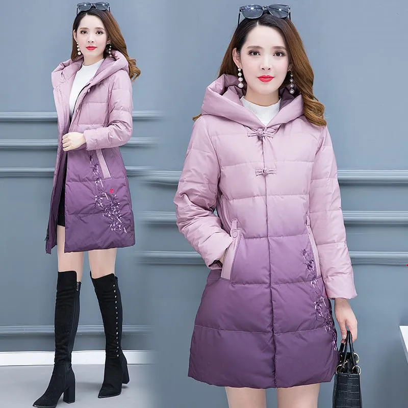 

New Style 2019 Autumn Ladies' Elegant Korean-style WOMEN'S Wear Long Sleeve Hooded Slim Women's Cotton-padded Clothes