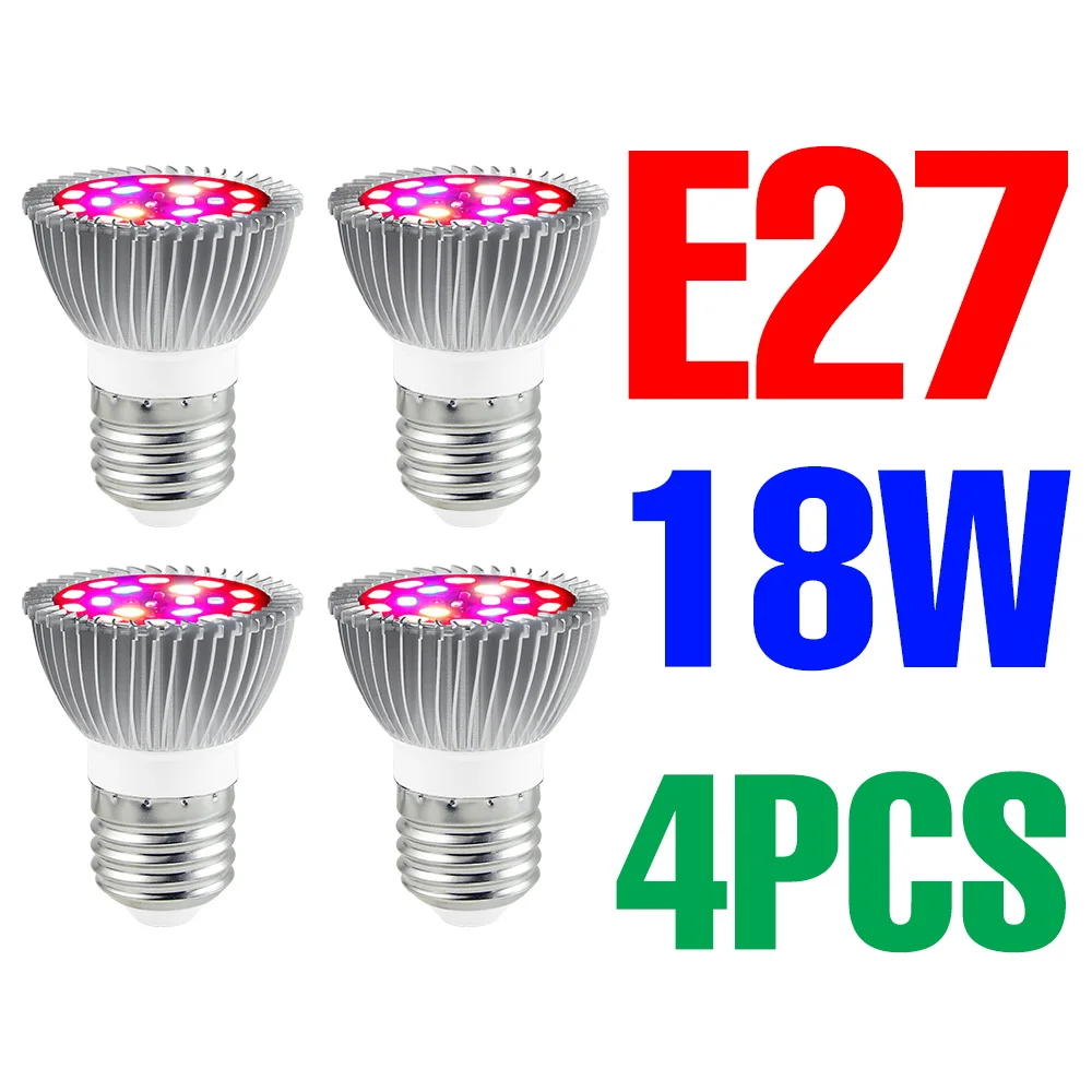 E27 18W 4PCS