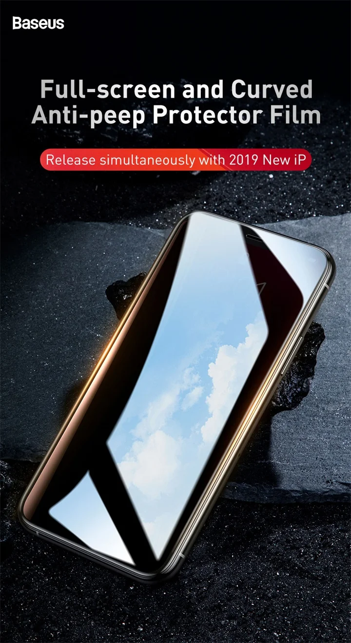 Baseus 2 шт 0,23 мм протектор экрана для iPhone 11 Pro Max защита конфиденциальности полная защитная пленка из закаленного стекла для iPhone