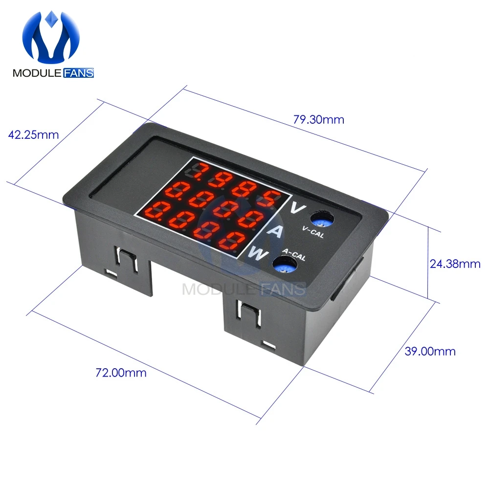 Diymore DC 0-100 в 10A светодиодный цифровой вольтметр Амперметр Напряжение Ток ваттметр мощность электросчетчик детектор напряжения Тестер монитор