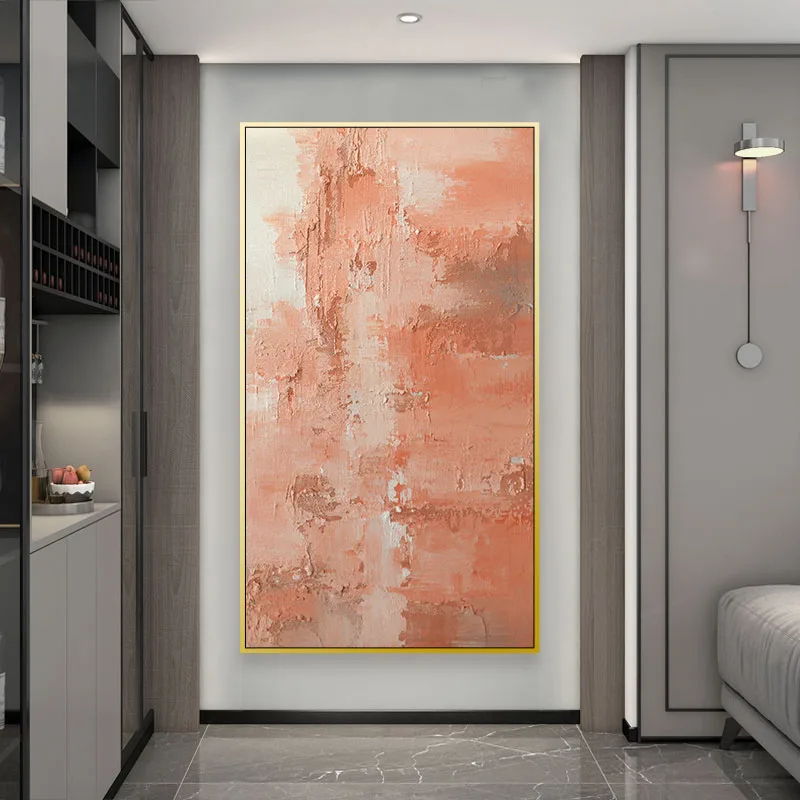 

100% ручная роспись Масляные картины ручной работы Красный абстрактный на холсте современный простой декор настенные картины украшение для дома без рамки