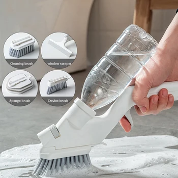 

Multifunction 5 In 1 Water Spray Cleaner Brush for Washing Windows Glass Household Kitchen Crevice Floor Cleaning Sponge Brush