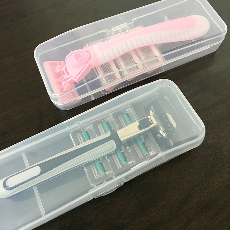 Razor Holder Razor Storage Box Shaver Box Portable Travel Men's Razor Case 1Pc