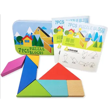

Hot Wooden Puzzle Children Intellectual Puzzle Kindergarten Puzzle Early Education Building Blocks Toy Colorful Wooden Kid Toy