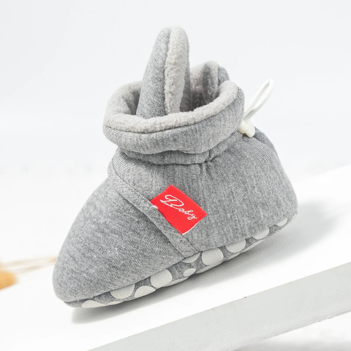 Baby Shoes KIDSUN Baby Girls Sock Shoes Infant Boys Autumn Winter Solid Color Cotton Sole Anti-slip Flat Toddler Crib First Walkers