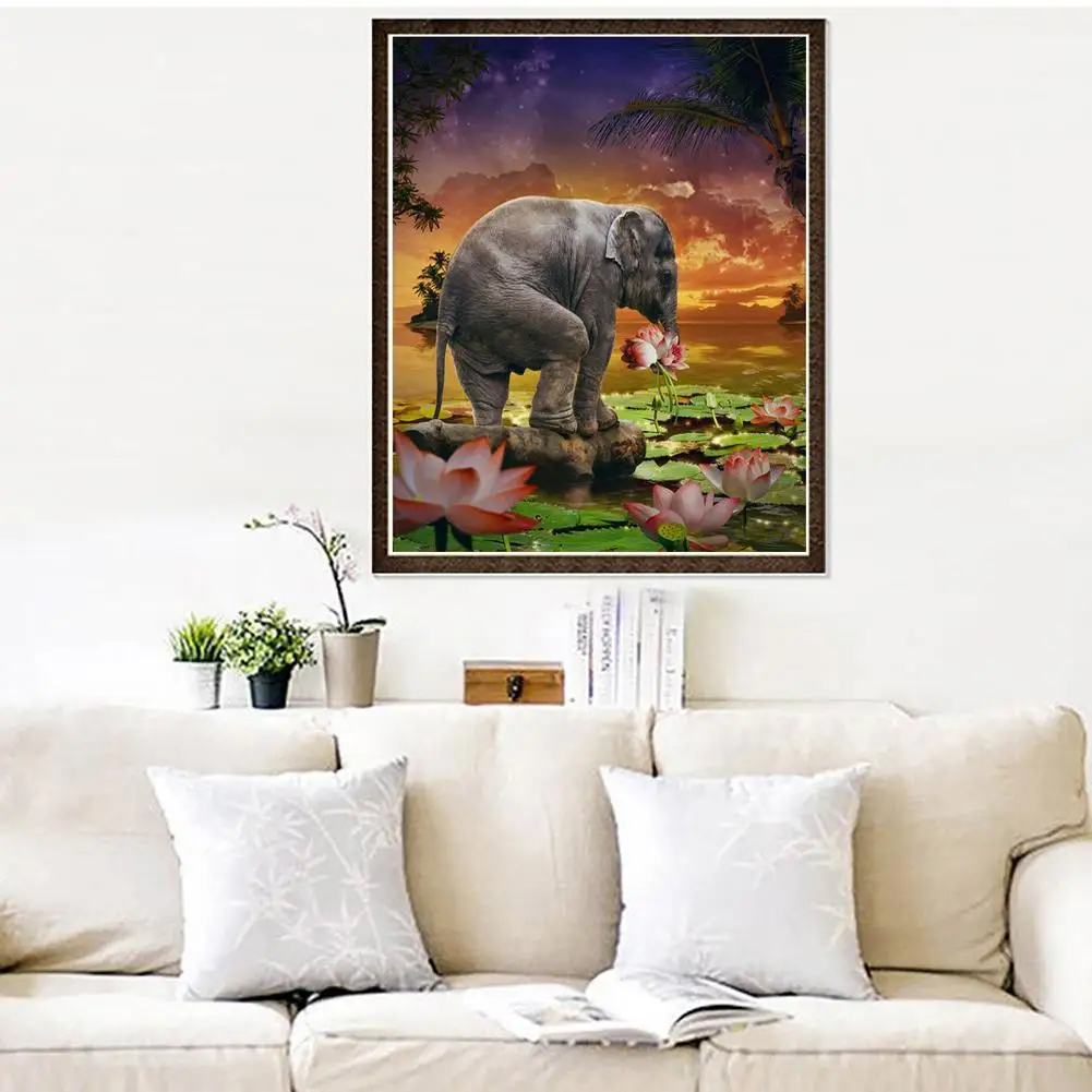 

1Pc 25x30cm Diamond Painting Pigeon Elephant Design Cross Stitch Craft DIY Full Round Diamond Painting Home Decor Wall Decor