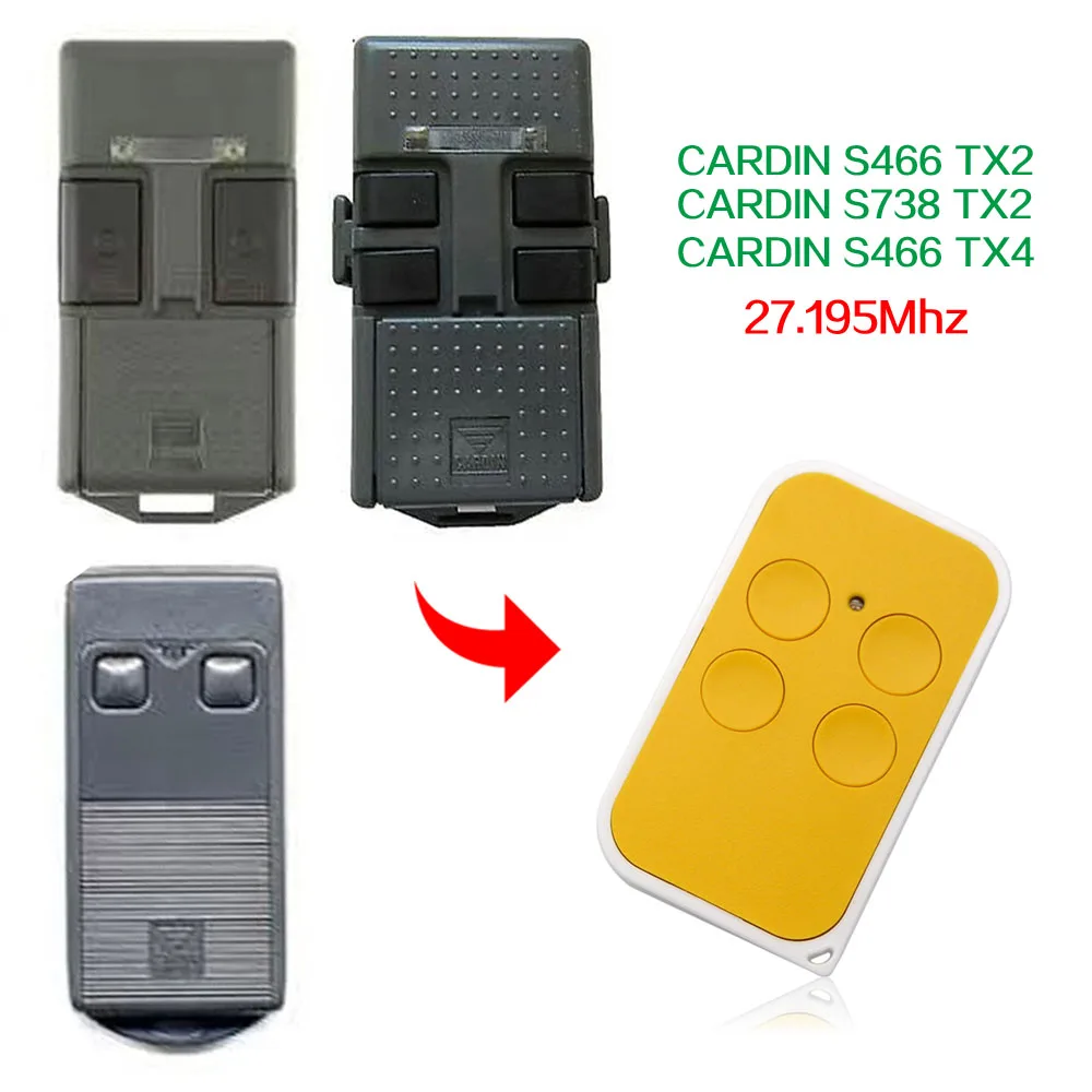Сменный пульт ДУ CARDIN S466 S738 TX2 TX4 27 195 МГц 40 МГц|Пульт управления дверью| |