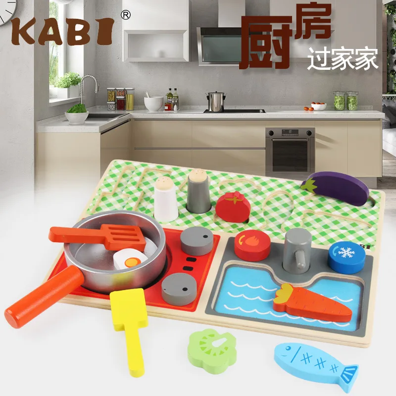 Кирби кухня игровой дом Kb14 модель Кухня Деревянные игрушки забавная Реалистичная мама будьте уверены 0,61