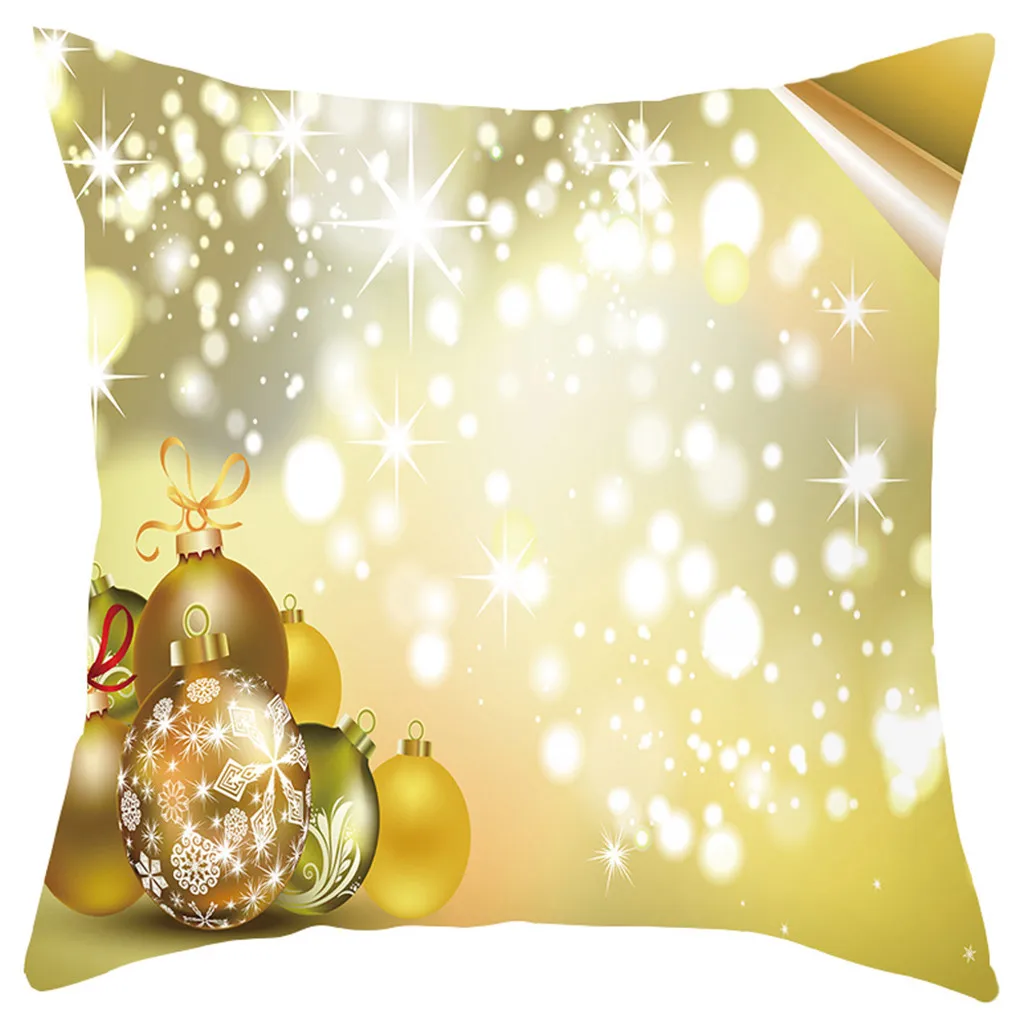 

New 2019 Hot Sale Merry Christmas Short Plush Pillowcase Sofa Pad Set Home Decoration 18x18 Inch наволочка