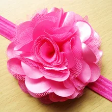 V414, Европейский и американский стиль, стиль, атласная сетка, цветок, повязка для волос, детская лента для волос, детский головной убор, повязка на голову, 12 цветов