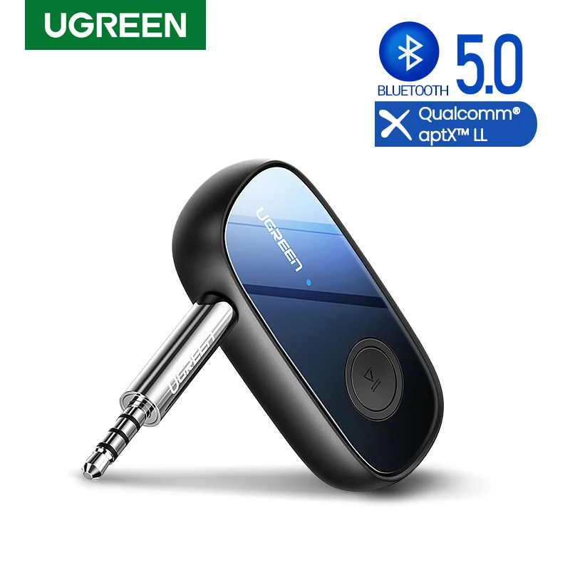 Ugreen Bluetooth приемник 5,0 aptX LL 3,5 мм AUX Jack аудио беспроводной адаптер для автомобиля ПК наушники микрофон 3,5 Bluetooth 5,0 рецептор