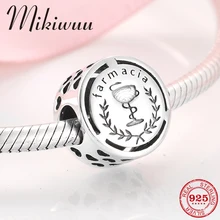 Горячие Аутентичные 925 стерлингового серебра Мода Carreira Farmacia Бусины Подходят Pandora Подвески Изготовление браслетов