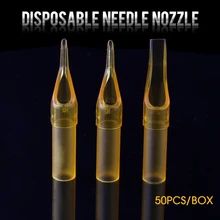 50 шт./лот RT FT круглые плоские золотые акулы наконечники для татуировки пластиковая стерилизованная одноразовая насадка иглы наконечники для тату-пистолета машинные иглы
