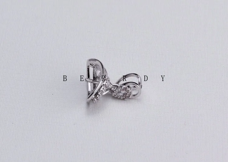 MIX STYLE Silver Plated Material Pendant Mountings Findings Settings Parts Fittings for Akoya Edison Pearls Corals, Jade