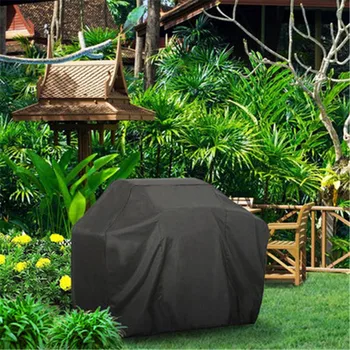 

Black Waterproof BBQ Cover BBQ Accessories Grill Cover Anti Dust Rain Gas Charcoal Electric Barbeque Grill 2 Sizes