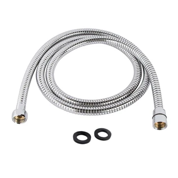 

150cm Flexible Anti Twist Handheld Shower Head Hoses Kink Free Bathroom Swivel Replacement Parts Stainless Steel Extension Tube