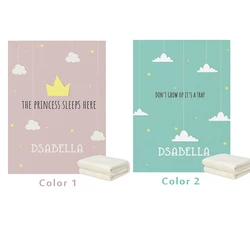 LVYZIHO – couverture polaire en flanelle personnalisée avec nom de bébé, 30x40 / 48x60 / 60x80 pouces 