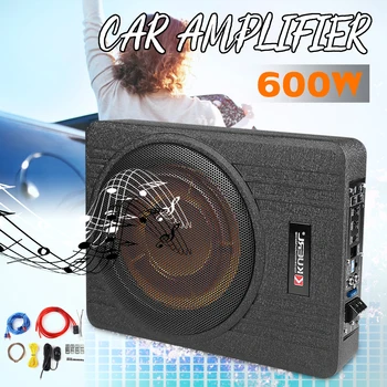 

10 Inch 600W Car Under Seat Subwoofer Speaker Vehicle Super Slim Active Subwoofer Sub Amplifier Auto Enclosed Subwoofer System