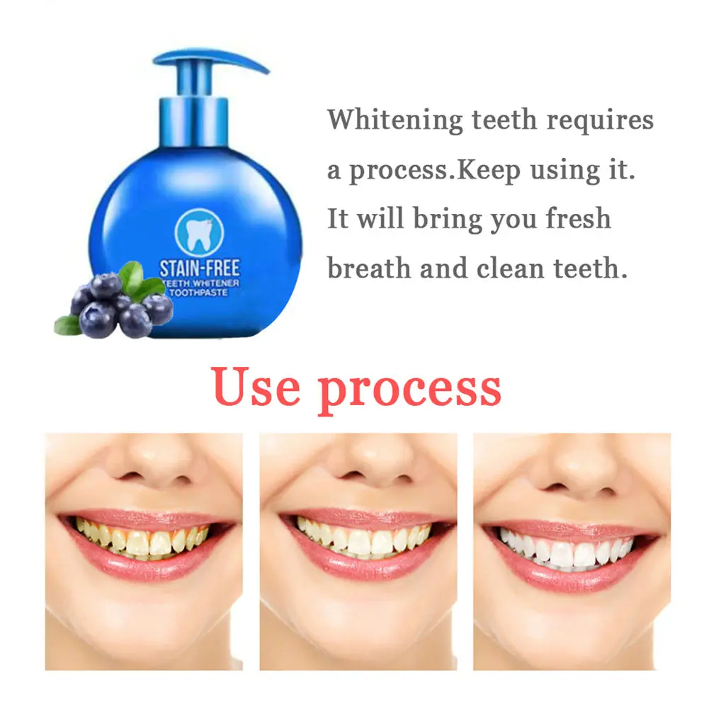 

Baking Soda Toothpaste Whitening Stain Remover 220g Press Intensive Toothpaste for Brushing Teeth VJ-Drop