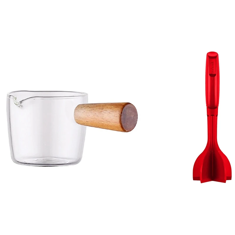 Meat Chopper Ground Beef Masher with Mini Milk Cup Hand-Draw Sauce Dish Japanese Style Multi-Functional Taste | Дом и сад