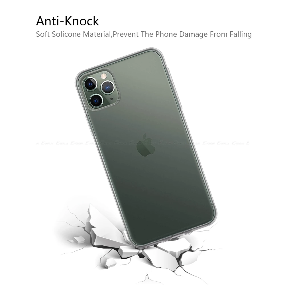 Мягкая силиконовая задняя крышка с прозрачными кристаллами для iPhone X XR XS 12 11 Pro Max