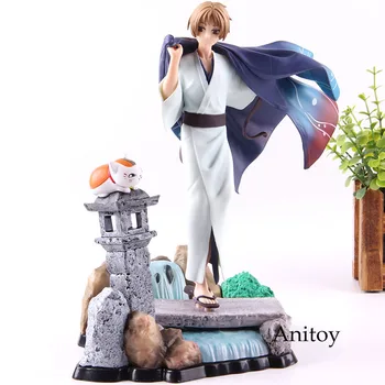 

Anime Natsume Yuujinchou Action Figure Natsume Takashi with Nyanko Sensei Cat PVC Collection Model Toy