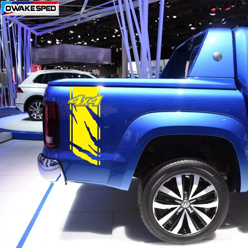 Pick-up Car Tail Trunk Side Decor Sticker 4x4 OFF ROAD Vinyl Decals For Volkswagen-Amarok Auto Customized Accessories (4)