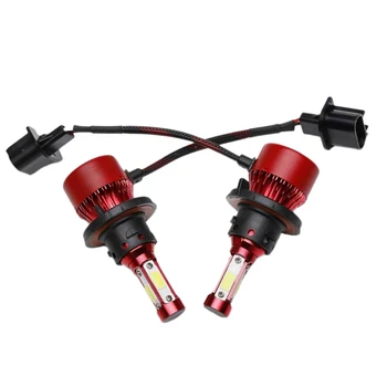 

H13 9008 2200W 330000LM 4-Sided LED Headlight Kit Hi/Lo Power Bulbs 6000K