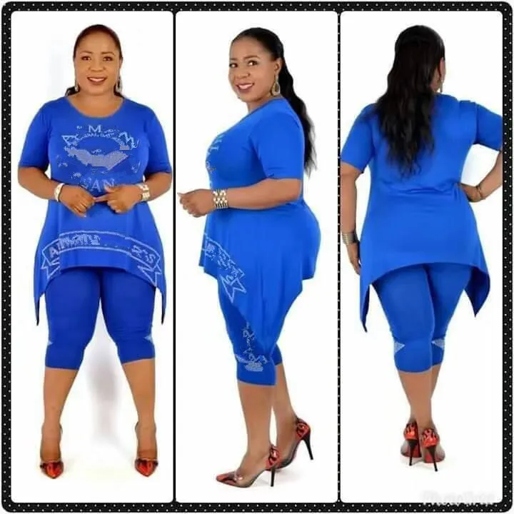 

2020 new hot women's two piece suit letter pattern split suit s-6xl plus medium long casual top