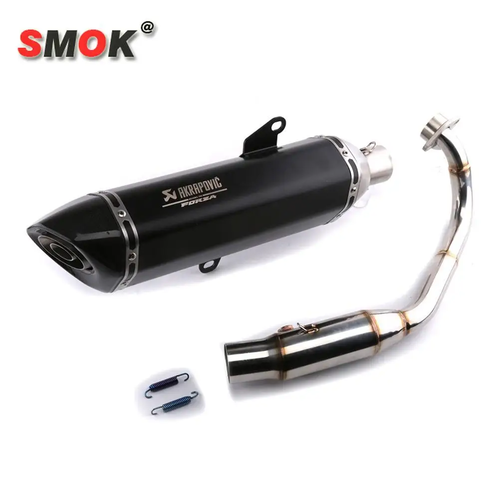 SMOK мотоцикл из нержавеющей стали углеродное волокно Глушитель выхлопная труба