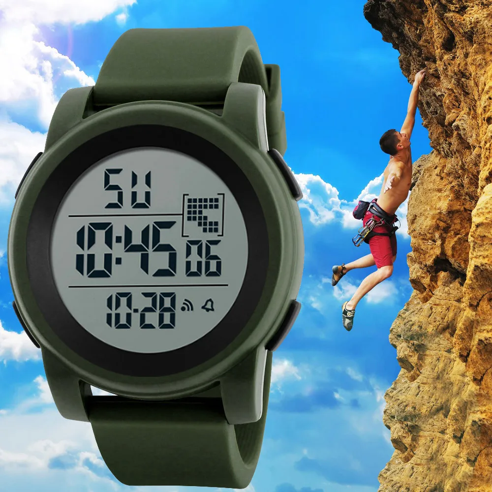 Мужские новые продукты Горячая Распродажа электронные часы аналоговые цифровые военные спортивные светодиодный водонепроницаемые электронные часы мужские 50