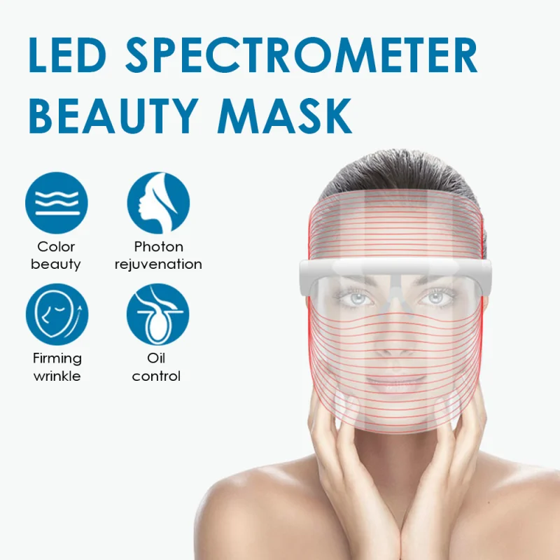 

Foreverlily Beauty Photon LED Facial Mask Therapy 7 Colors Light Skin Care Rejuvenation Wrinkle Acne Removal Spa Instrument