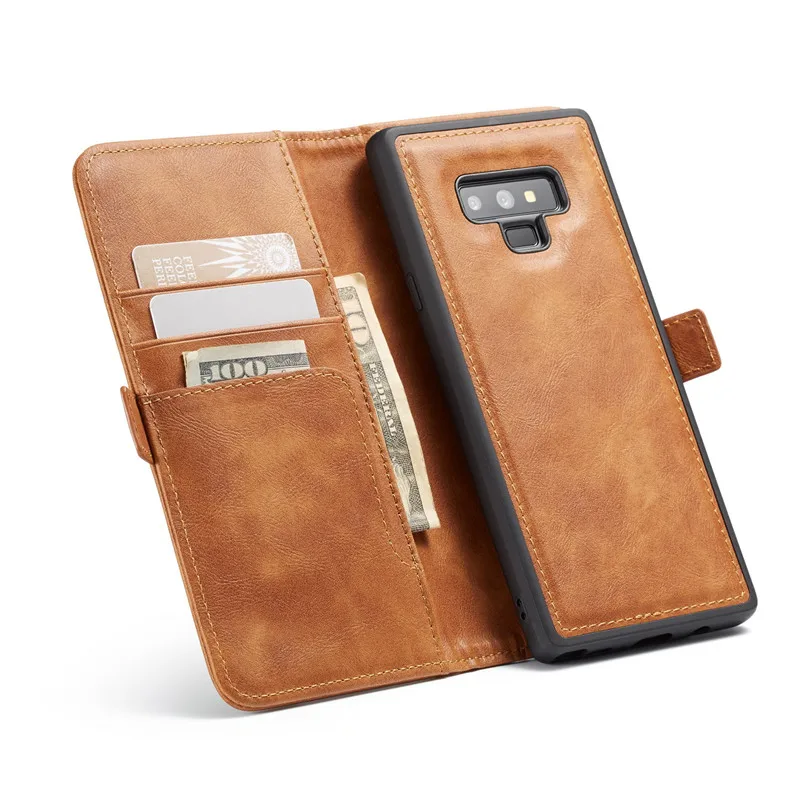 Роскошный кожаный магнитный флип-чехол в стиле ретро для samsung Galaxy S9 S8 Plus Note 8 9