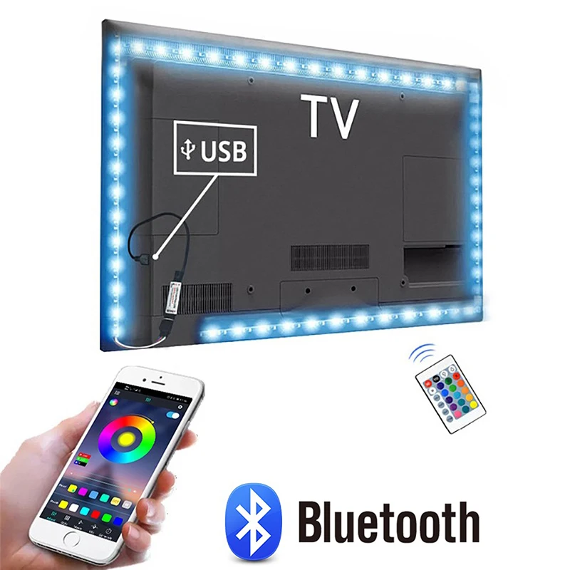 DC5V USB светодиодный шкаф светильник 1/2/3/4/5 м Bluetooth Кухня для домашнего шкафа одежды