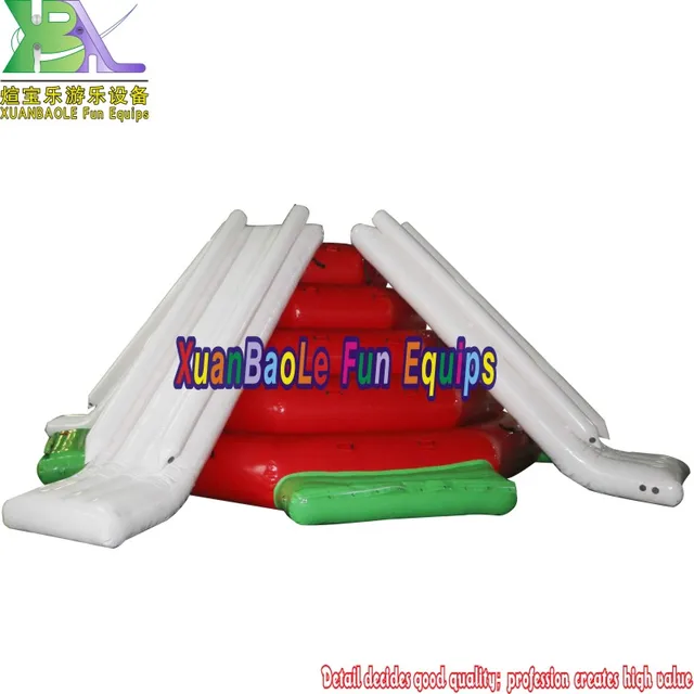 Red N White Adults/Children Floating Inflatable Climbing Water Tower Slide For Lake Or Sea 6