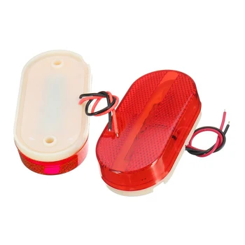 

4pcs Red LED Light Turn Signal Lamp Side Marker Indicator For RV Trailer Boat