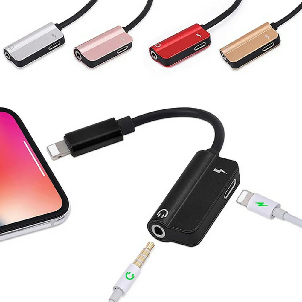 

Lightning USB Type C to 3.5mm Headphone Jack Adapter Neu 2 in 1Splitter AUX Cable For iPhone 7 8 X XR MAX
