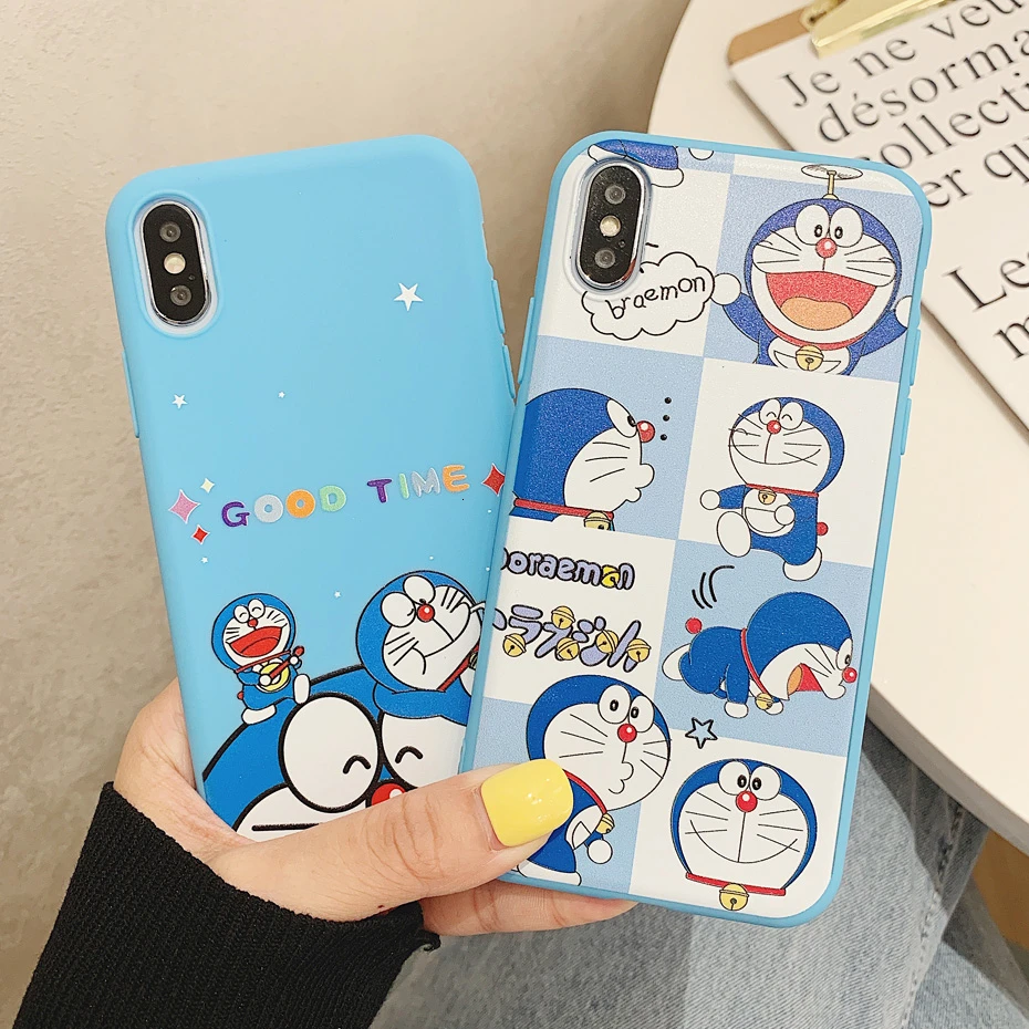 Cute Doraemon Case For Iphone 11 Pro Max Xr Xs Max X Cartoon Silicone Phone Case For Iphone 8 7 6s 6 Plus 5 5s Se Tpu Cover Fitted Cases Aliexpress