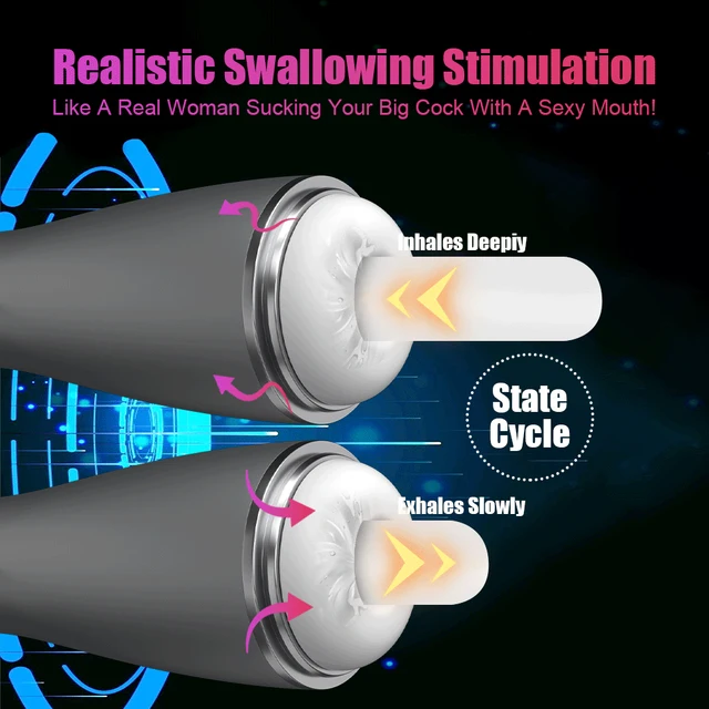 Sucking Masturbator Male Real Blowjob Masturbators Vacuum Clamping Vibration heating Voice Interactive Adult Sex Toys for Men 4