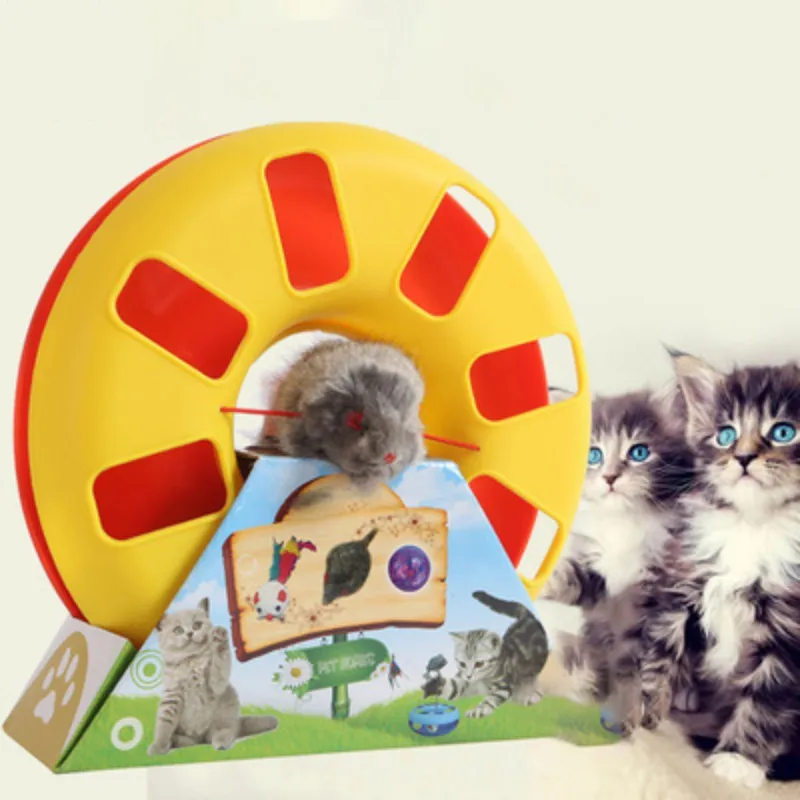 Популярная игрушка для кошек Kitty, вращающаяся интерактивная игрушка для кошек