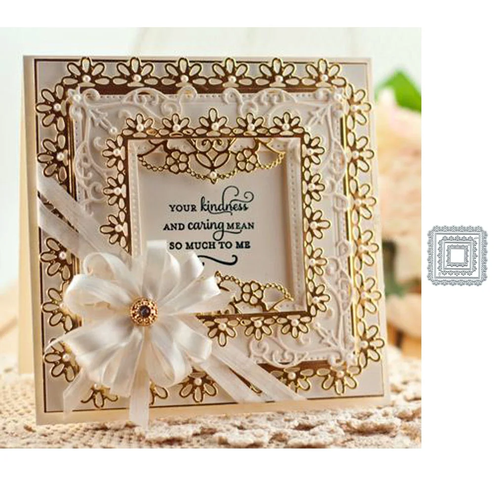 

Petal frame Cutting Dies Frame for DIY Scrapbooking Card Album Embossing Crafts Die Cut New